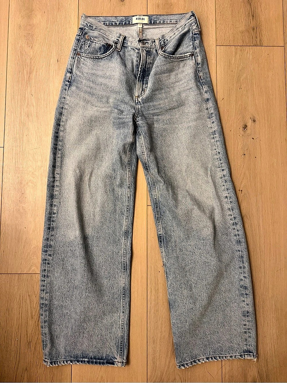 AGOLDE Low Curve Jean Straight Leg Jeans Blue Waist 26